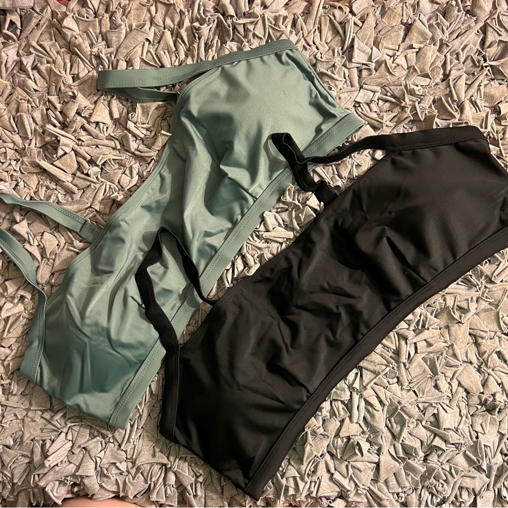 Black & Green bikini tops bundle